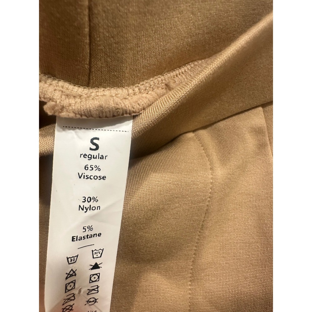 Halara Tan High Waisted Pleated Tapered Trousers Pants Small NWT - Picture 3 of 4